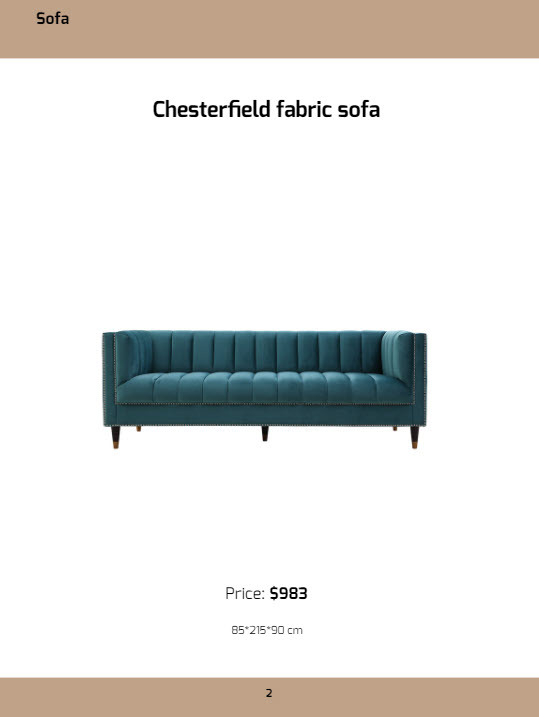 Product lookbook catalog layout