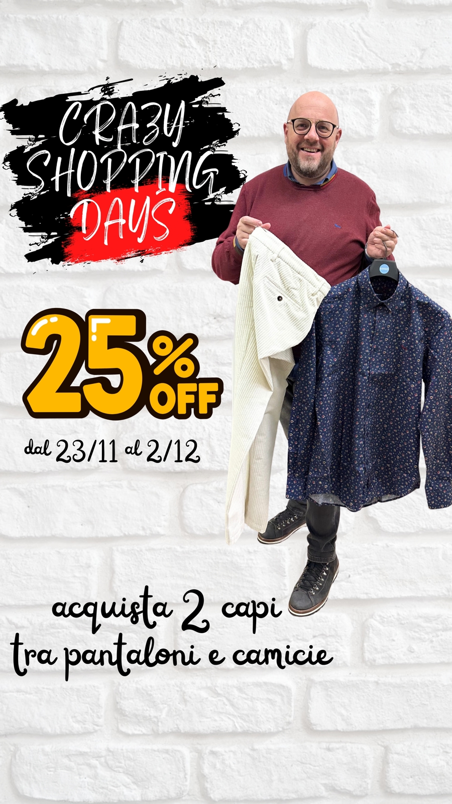 CRAZY DAYS - 25% Camicia+pantalone